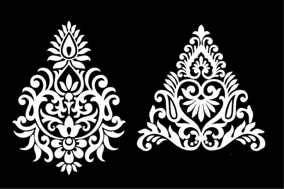 Cute Doodle Floral Wreath Frame Set