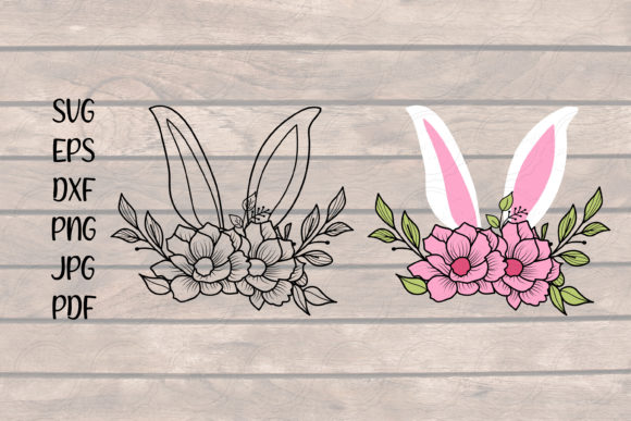 Easter Bunny Floral Head, Wreath