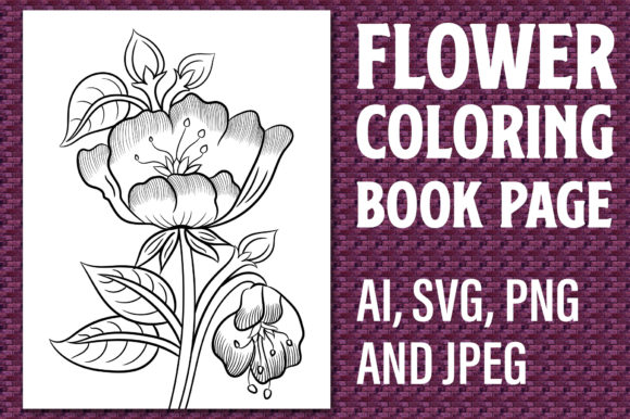 Floral Coloring Page, Kdp Coloring Pages