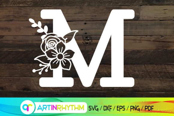 Floral Letter M, Alphabet