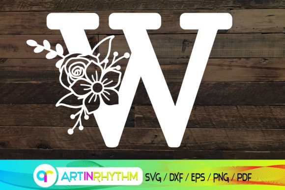 Floral Letter W, Alphabet