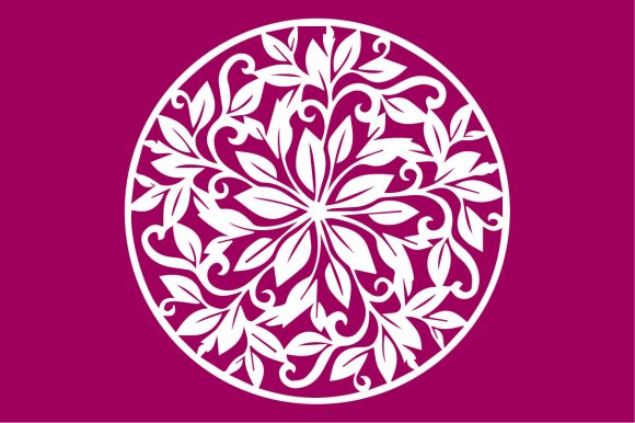 Floral Mandala Pattern Stencil