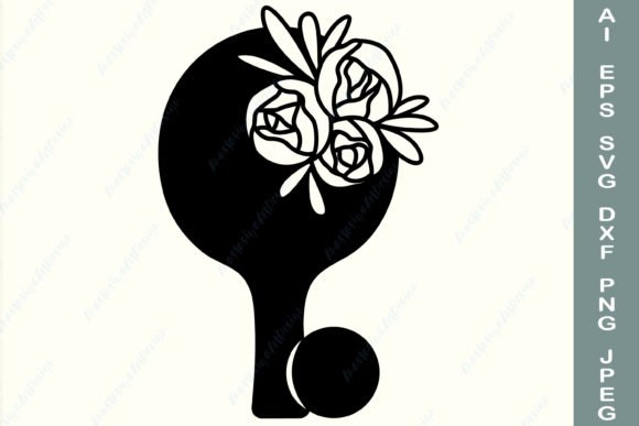 Floral Ping Pong Racket, Sport Life