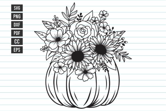 Flower Pumpkin SVG: Sunflower Pumpkin Design