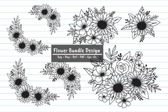 Flower SVG Bundle: Sunflower & Floral Designs
