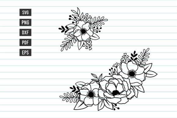 Flower SVG Flower Border SVG Cut Files