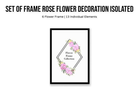 Frame Rose Flower Decoration Set