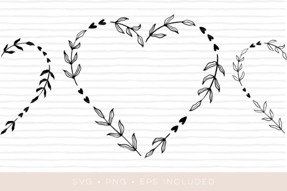 Heart Wreath SVG Cutfile 3 Versions
