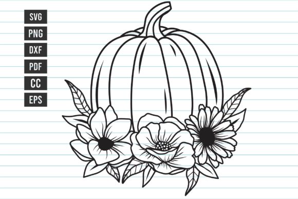 Pumpkin Flower SVG Fall Design