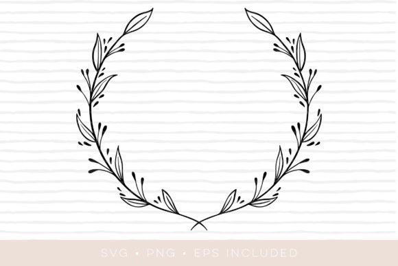 Wreath Floral Leaves Cutfile